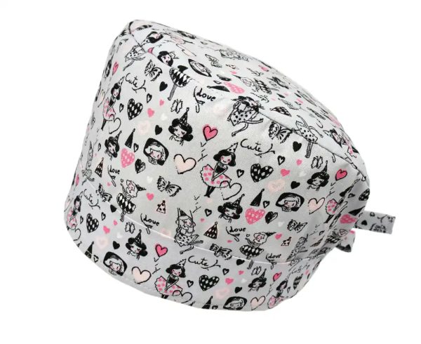 Anpassbare OP Haube Ballerina - Grau Schn?ppchen