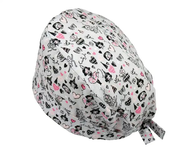 Anpassbare OP Haube Ballerina - Grau Schn?ppchen – Bild 3